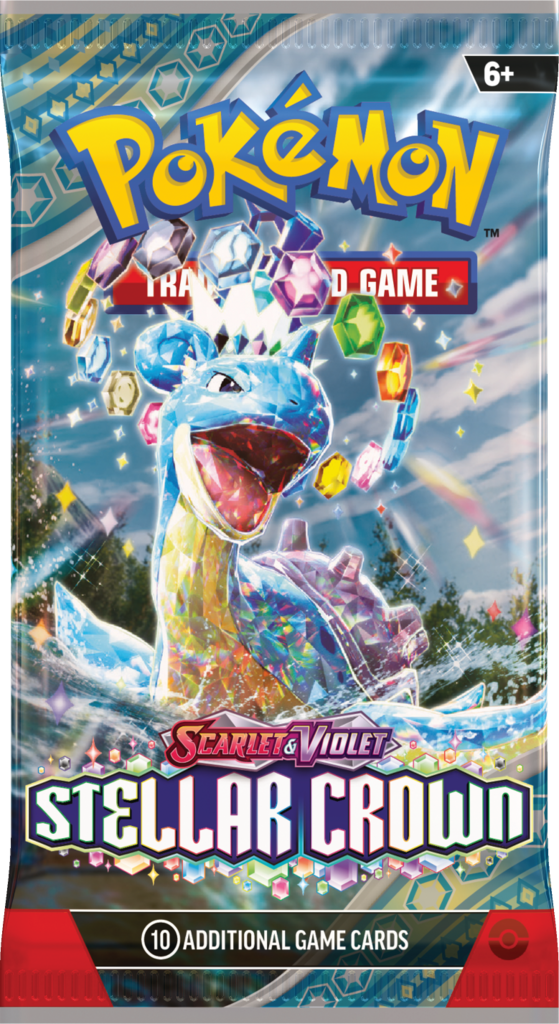 Pokémon TCG: Scarlet & Violet Stellar Crown booster pack.