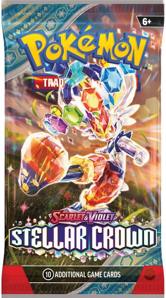 Pokémon TCG: Scarlet & Violet Stellar Crown booster pack.