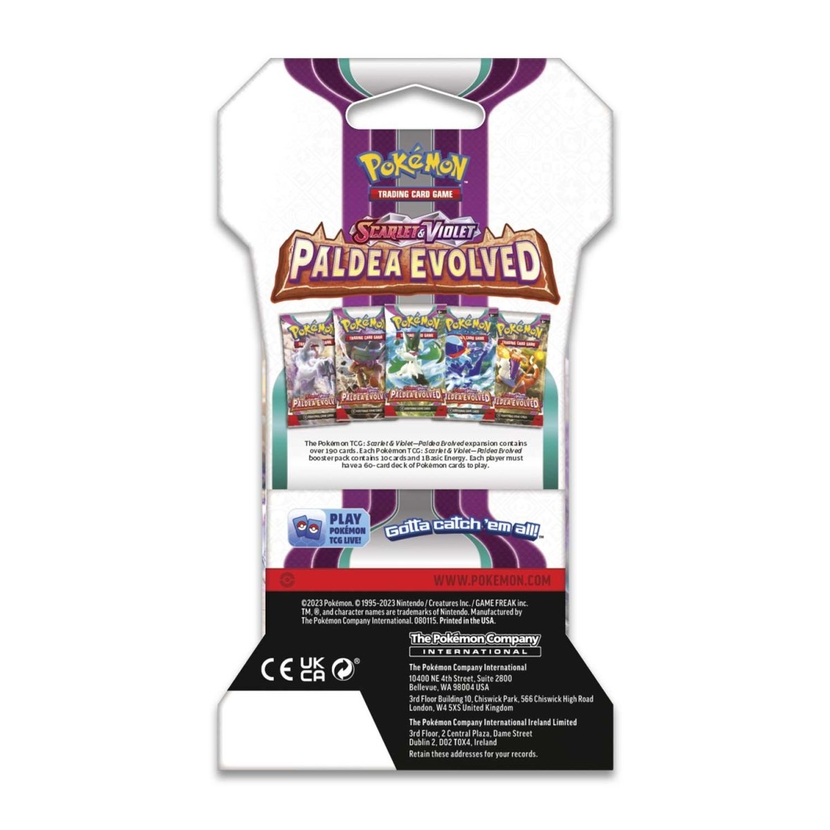 Pokémon TCG: Scarlet & Violet - Paldea Evolved Sleeved Booster Pack (10 Cards)