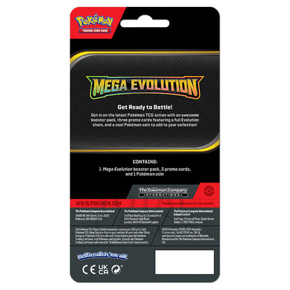 Pokémon TCG: Mega Evolutions Premium Checklane (1 pack, 3 Promo cards & Coin)