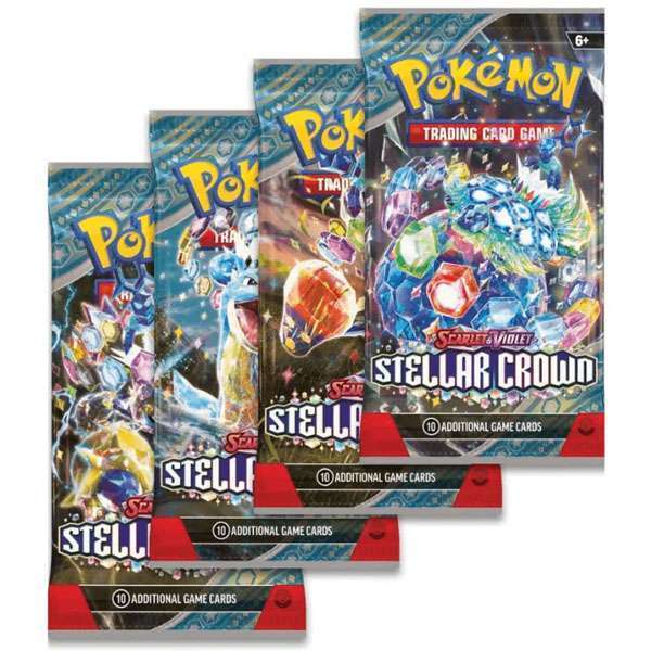 Pokémon TCG: Scarlet & Violet Stellar Crown booster pack.